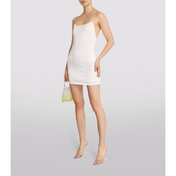 GAUGE81 Hira Mini Backless Dress in Ivory Small New Crystal Straps - Picture 12 of 15